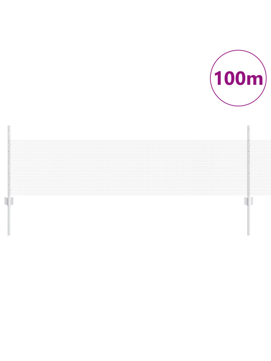 Svářený drátěný plot s 44 u sloupky stříbrný 0.5x100 m ocel