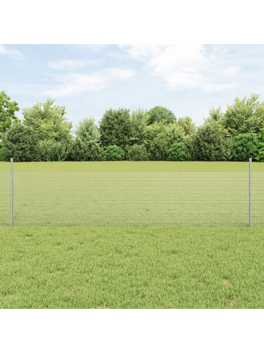 Svářený drátěný plot s 44 u sloupky stříbrný 0.5x100 m ocel