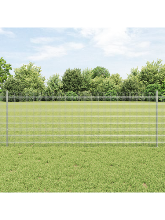 Svařované drátěné oplocení se 44 u sloupky stříbrná 0.8x100 m ocel