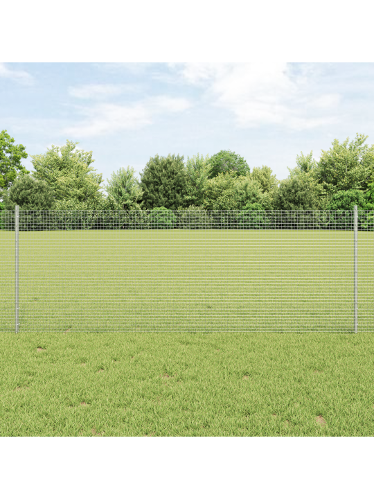 Pletivový plot s 44 u sloupky stříbrný 0.8x100 m ocel