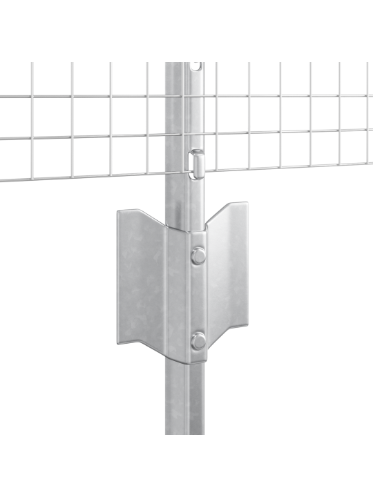 Svařovaný drátěný plot s 44 u sloupky stříbrný 0.8x100 m ocel