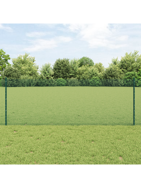 Svařovaný drátěný plot s 5 u sloupky zelený 0.8x10 m ocel