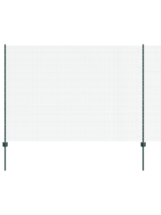 Zelený svařovaný drátěný plot s 5 u sloupky 1,6x10 m ocel