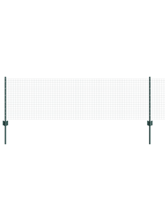 Svařovaná drátěná ohrada s 11 u sloupky zelená 0,6x25 m ocel