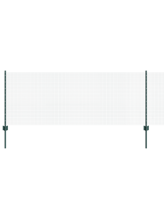 Vidaxl svařované pletivo s 11 u sloupky zelené 0.8x25 m ocel