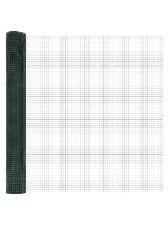 Svázaný drátěný plot s 11 u sloupky zelený 1.2x25 m ocel