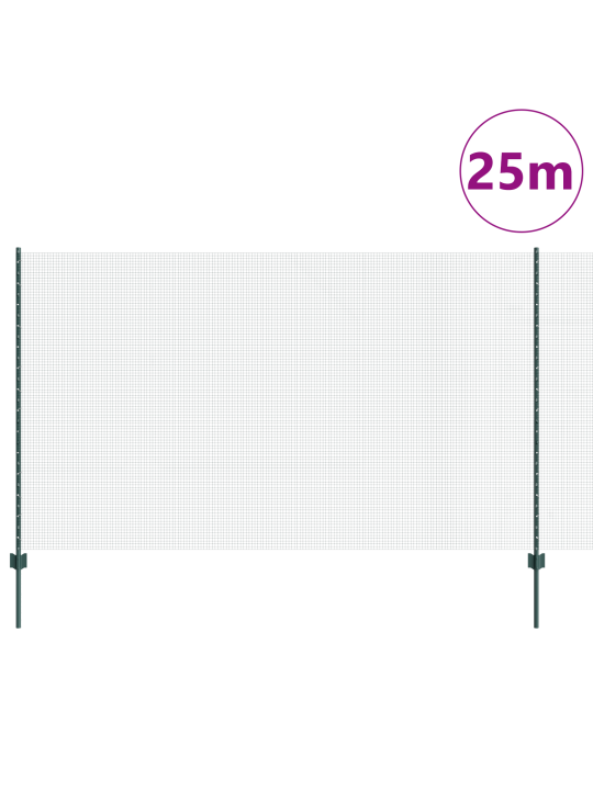Svářený drátěný plot s 11 u sloupky zelená 1.4x25 m ocel