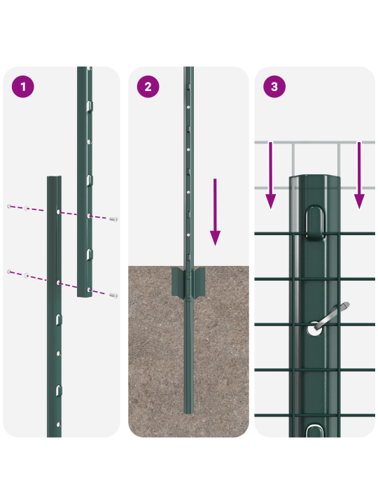 Svary drátěný plot s 11 u sloupky zelený 1.4x25 m ocel