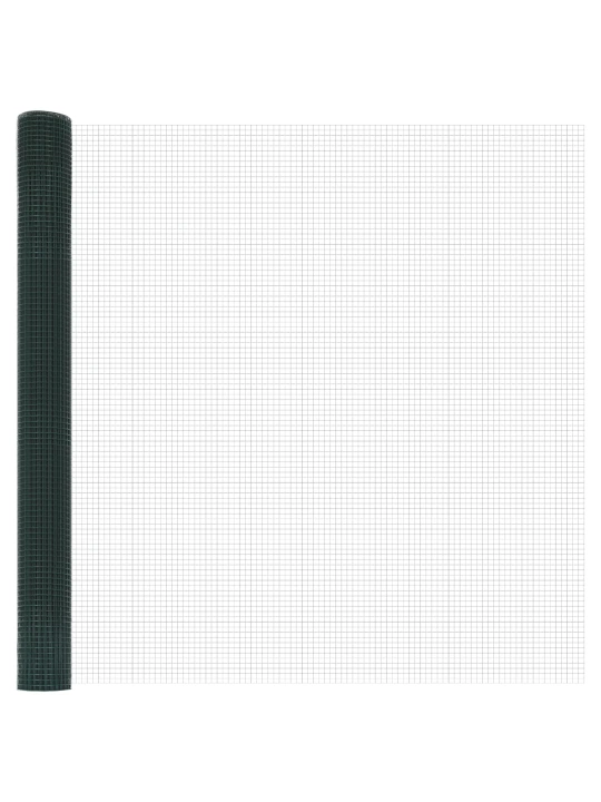 Zvinutý pletivový plot s 11 u sloupky zelená 1,5 x 25 m ocel