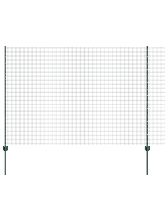 Zvinutý pletivový plot s 11 u sloupky zelená 1,5 x 25 m ocel