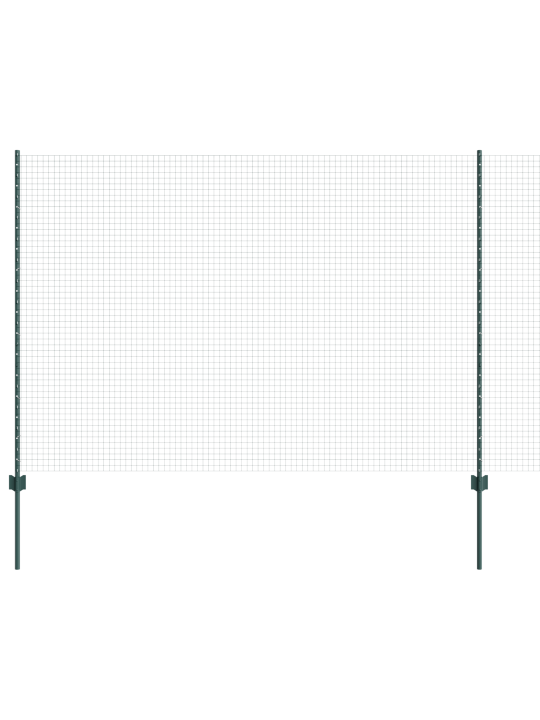 Sada zahradních plotů 2 kusy zelená kov 25 x 1,5 m odolná