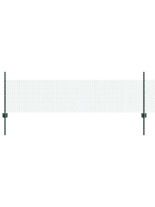 Svařovaný drátěný plot s 22 u sloupky zelená 0.5x50 m ocel