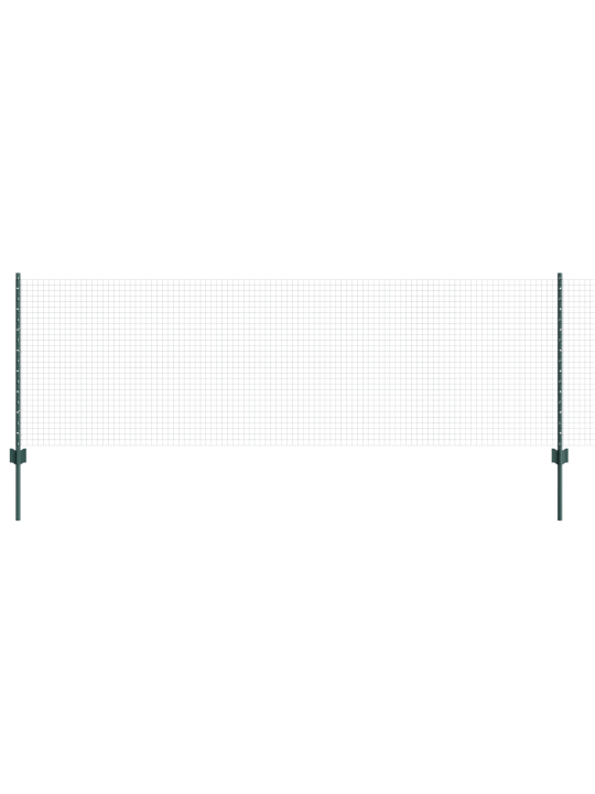 Svářený drátěný plot s 22 u sloupy zelený 0.8x50 m ocel
