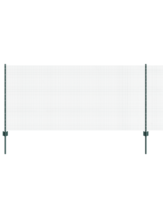 Svařovaný drátěný plot s 22 u sloupky zelený 1x50 m ocel