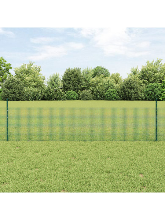 Drátěný plot se 44 u sloupky zelený 0,5x100 m ocel
