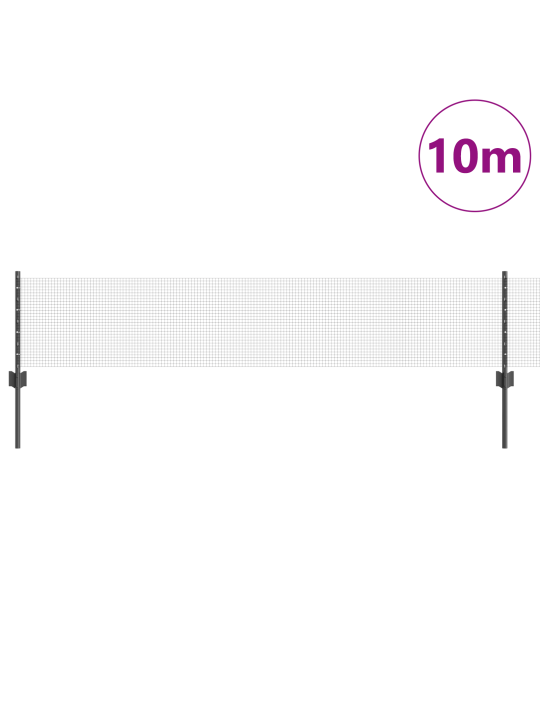 Svářený drátěný plot se 5 u sloupky šedý 0.4 x 10 m ocel