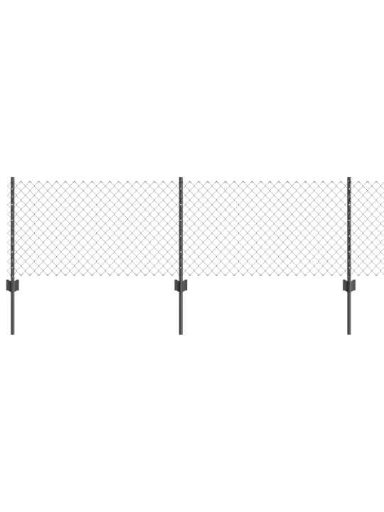 Svářený drátěný plot se 5 u sloupky šedý 0,4x10 m ocel