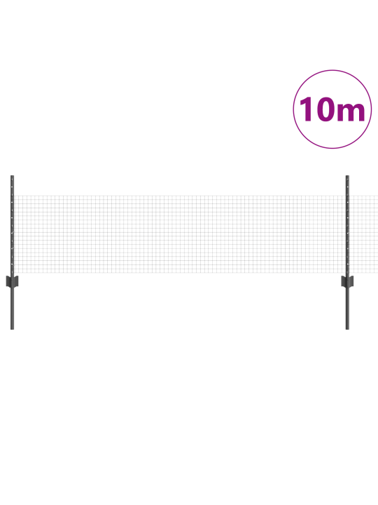 Pletivo na slepice sada 2 šedé pozinkovaný kov plot 10 x 0,5 m
