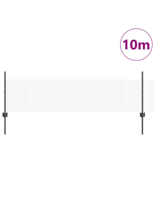 Pletivo na slepice sada 2 šedé pozinkovaný kov plot 10 x 0,5 m