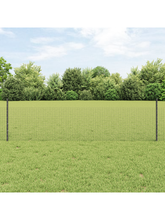 Pletivo na slepice sada 2 šedé pozinkovaný kov plot 10 x 0,5 m