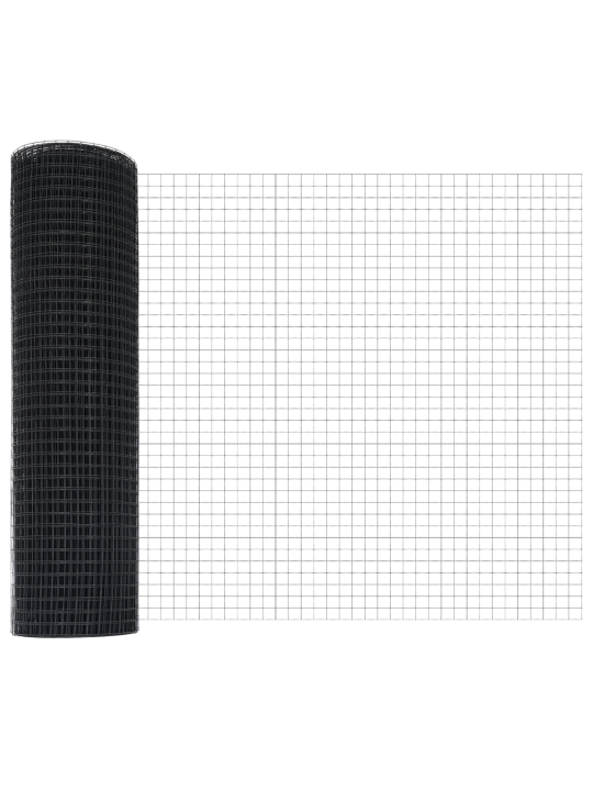 Svařovaný drátěný plot s 5 sloupky šedý 0,8x10 m ocel