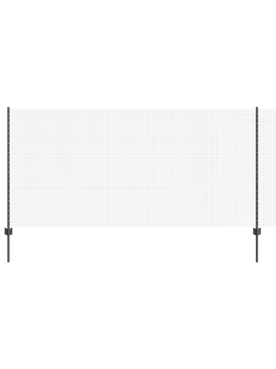 Svařovaný drátěný plot s 10 u sloupky šedý 1.2x10 m ocel