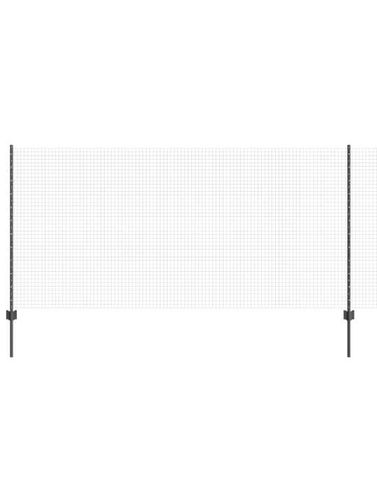 Šedý svářený drátěný plot s 10 u sloupky 1,2x10 m ocel