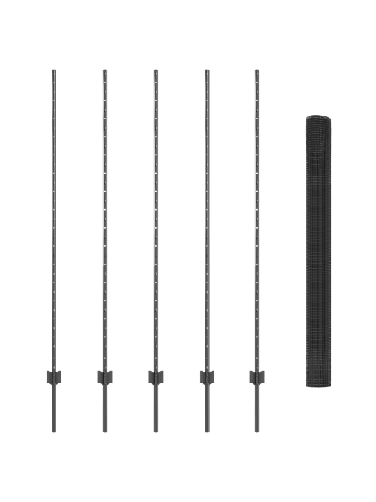 Svářecí drátěný plot s 10 u sloupky šedý 1.6x10 m ocel