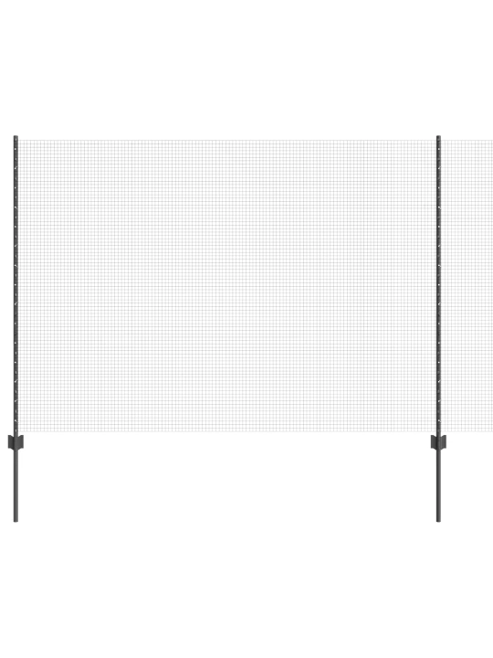 Svářecí drátěný plot s 10 u sloupky šedý 1.6x10 m ocel