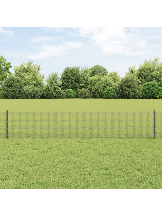Svařovaná drátěná houpačka s 11 u sloupky šedá 0.4 x 25 m ocel
