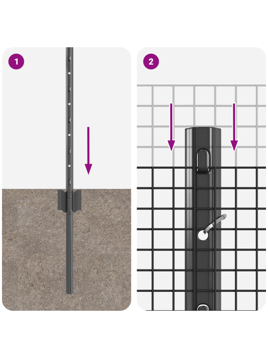 Svářený drátěný plot s 11 u sloupky šedá 0.6x25 m ocel