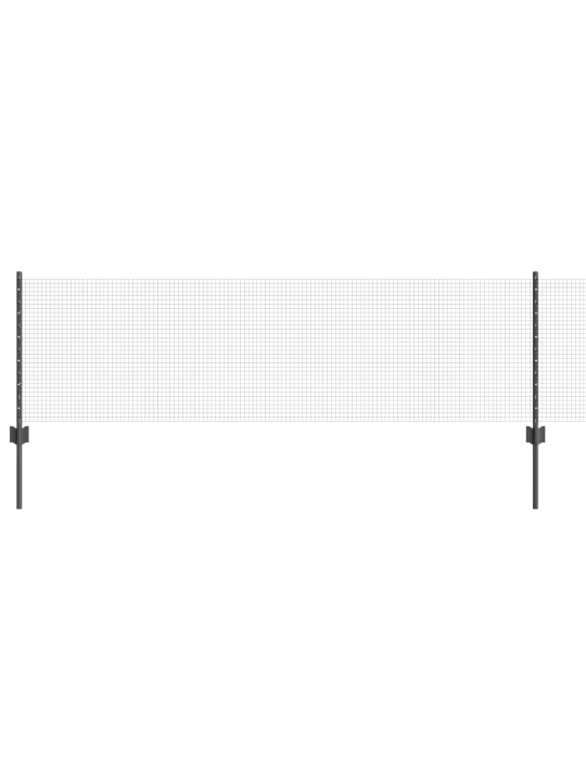 Svařovaný drátěný plot s 11 u sloupky šedý 0,6x25 m ocel