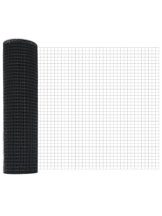 Svářený drátěný plot s 11 u sloupky šedý 0.6x25 m ocel