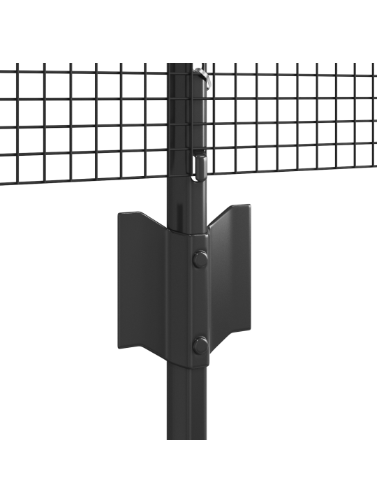 Svařovaný drátěný plot s 11 u sloupky šedý 0.8x25 m ocel