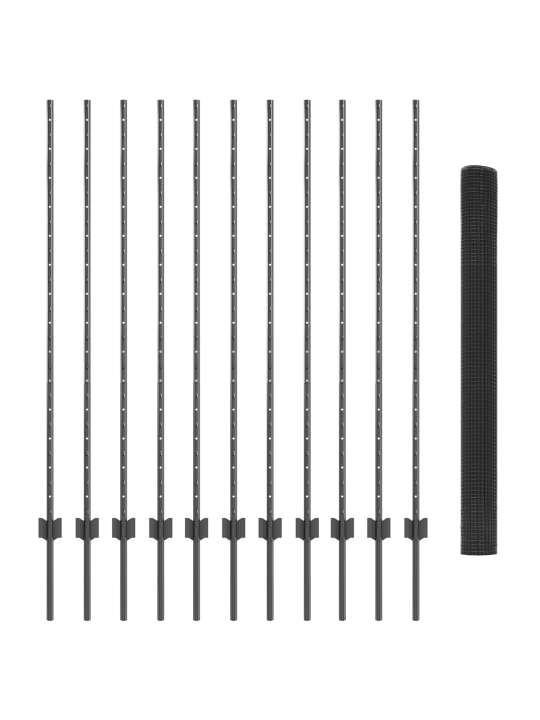 Svařovaný drátěný plot se 22 u sloupky šedý 1.4x25 m ocel