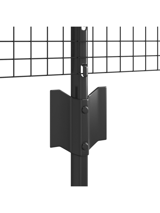 Svařovaný drátěný plot s 22 u sloupky šedá 0.4x50 m ocel