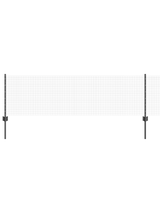 Svařovaný drátěný plot s 22 u sloupky šedý 0,6x50 m ocel