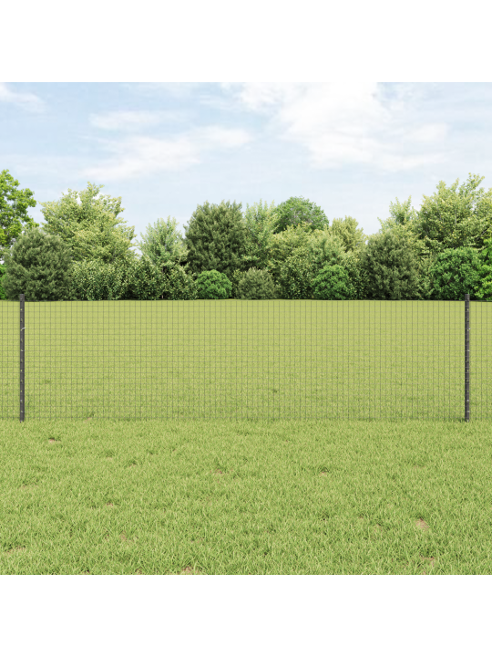 Svařovaný drátěný plot s 22 u sloupky šedý 0,6x50 m ocel