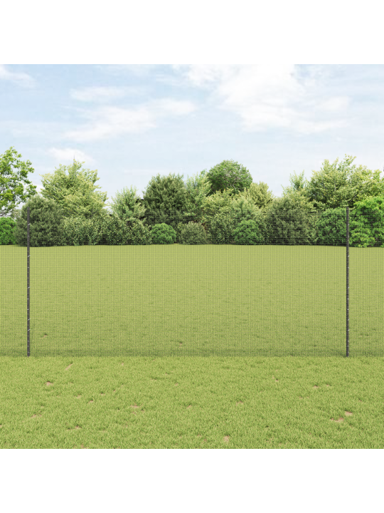 Svařovaný drátěný plot s 44 u sloupky, šedý, 1.4 x 50 m, ocel