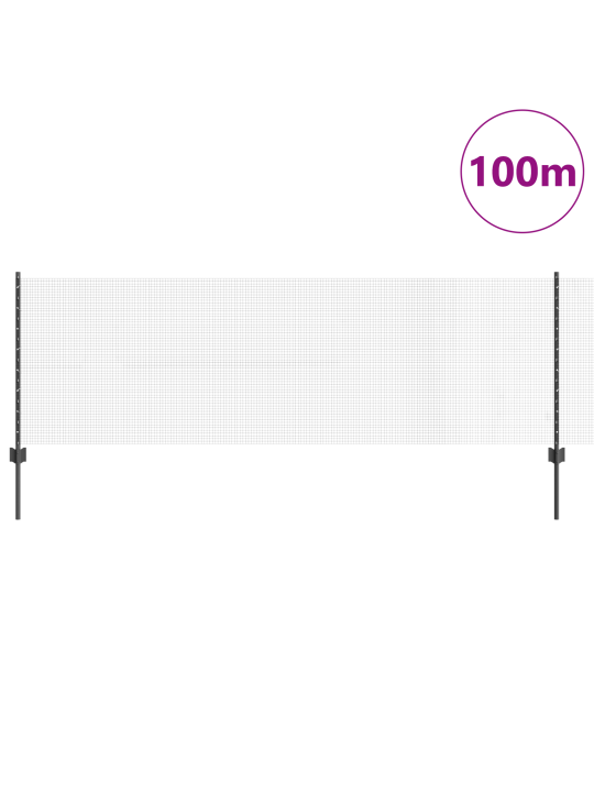 Svářený drátěný plot s 44 u sloupky šedý 0.8x100 m ocel