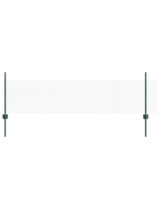 Sloupky plotu 5 ks u-channel zelené 60 cm ocel