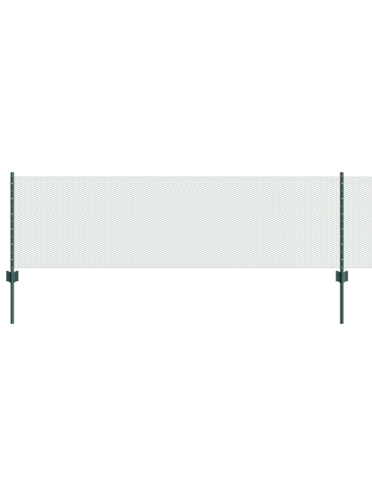 Sloupky plotu 5 ks u-kanál zelené 100 cm ocel