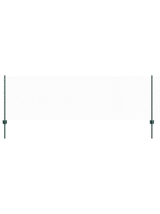 Plotové sloupky 5 ks u-channel zelená 80 cm ocel