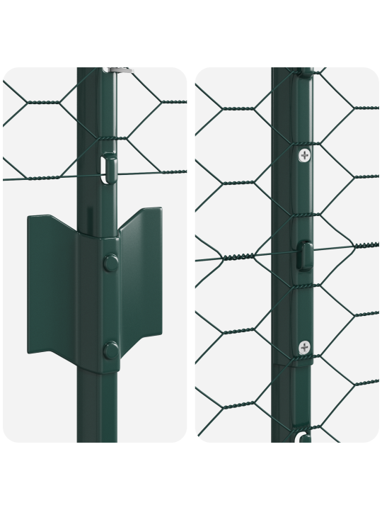 Plotové sloupky 5 ks u-kanál zelené 100 cm ocel