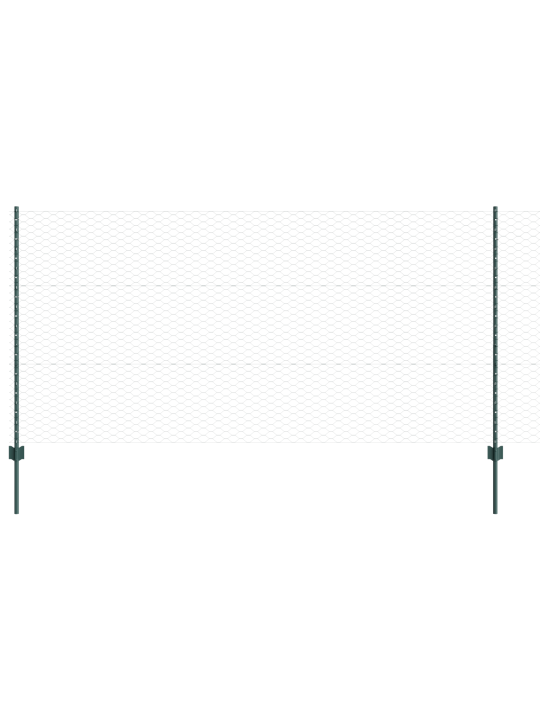 Plotové sloupky 5 ks u-channel zelené 120 cm ocel