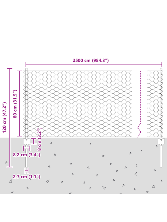Sloupky plotu 11 ks u-channel zelené 80 cm ocel