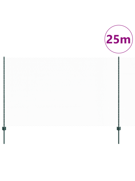 Plotové sloupky 11 ks u-channel zelené 140 cm ocel