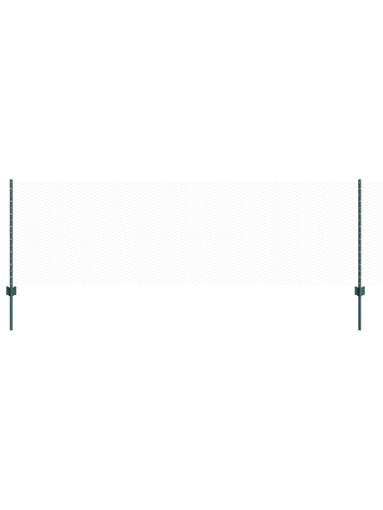 Plotové sloupky 11 ks u-channel zelené 80 cm ocel, hexagonální plot zelený 0.8x50 m ocel