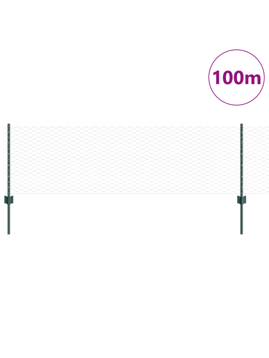 Oplocovací sloupky 11 ks u-channel zelené 60 cm ocel
