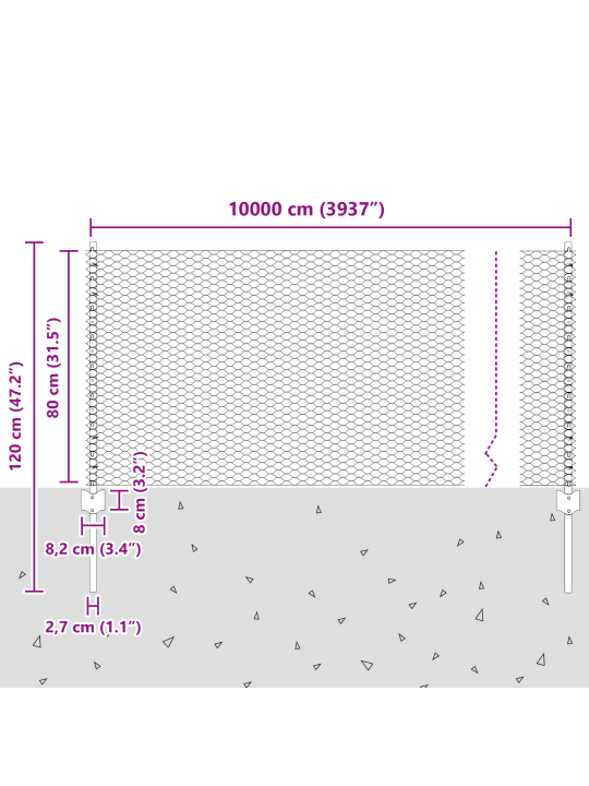 Sloupky plotu 11 ks u-channel zelené 80 cm ocel